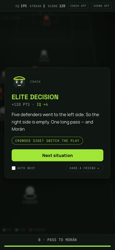 The coach explains the smart option